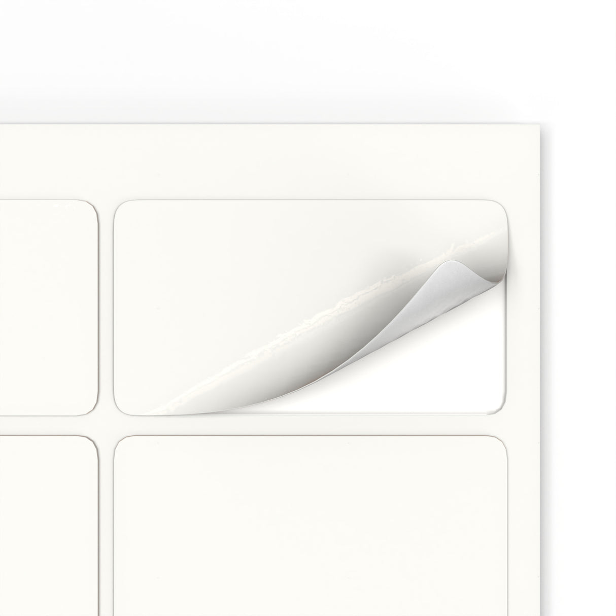 Rektangulära självhäftande etiketter