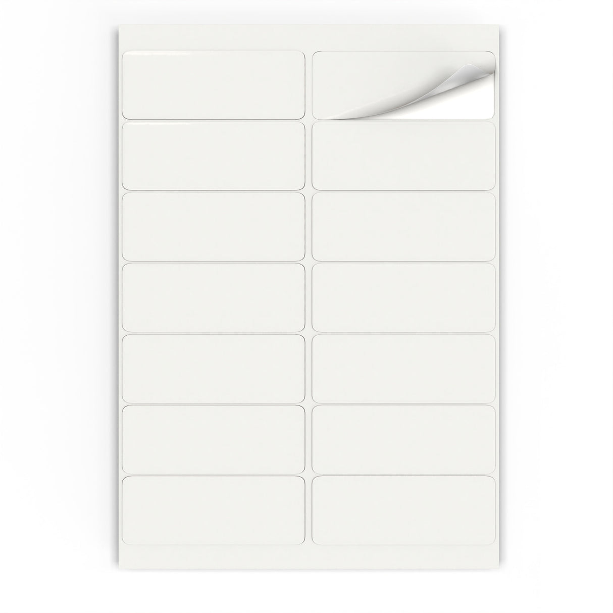 Rektangulära självhäftande etiketter