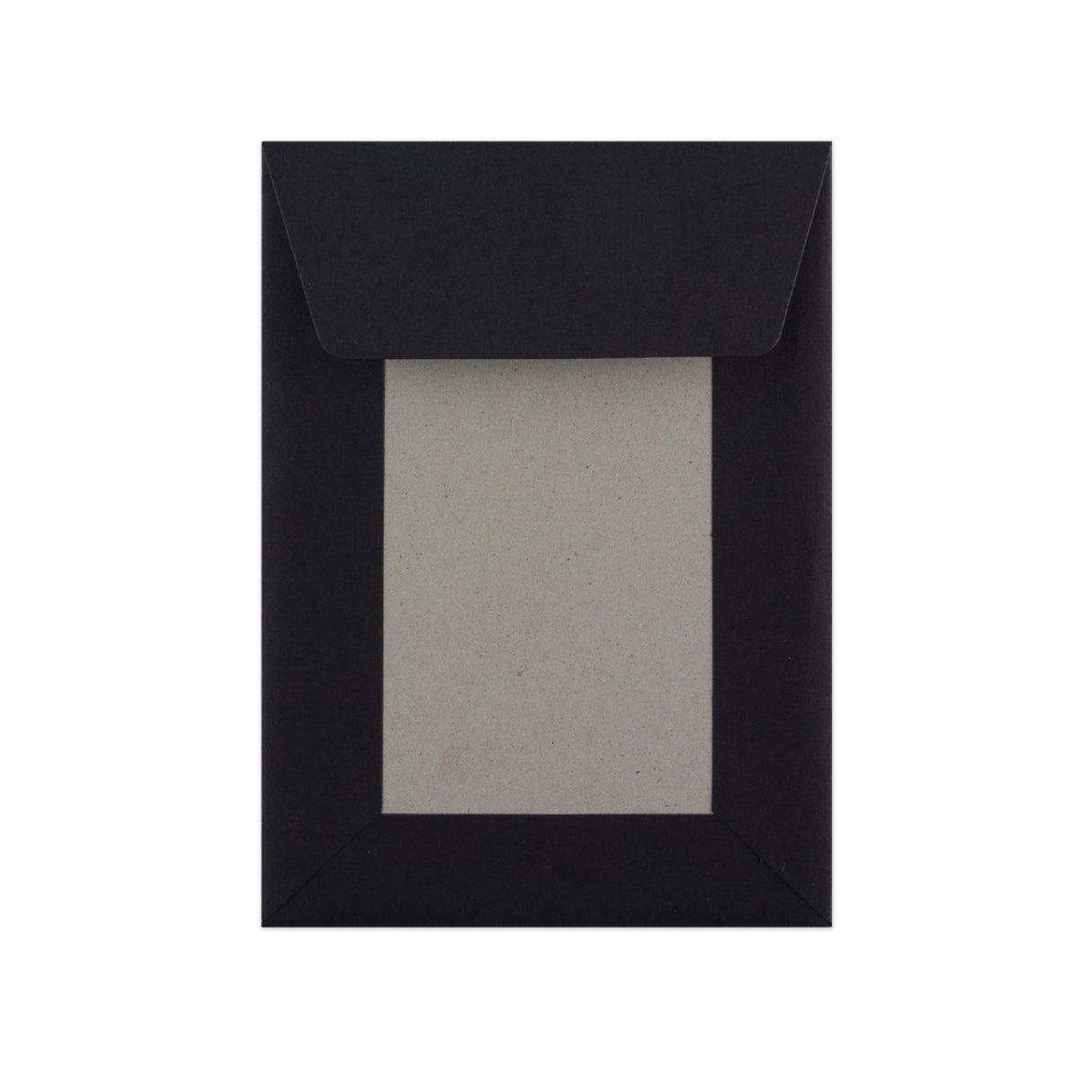 Svart Kuvert med Kartongbakstycke 162x114 mm (C6)