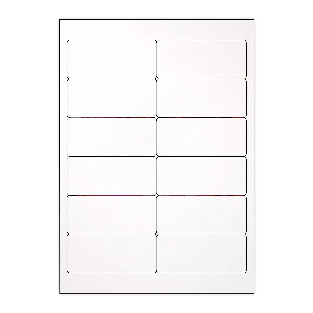 Vita självhäftande etiketter