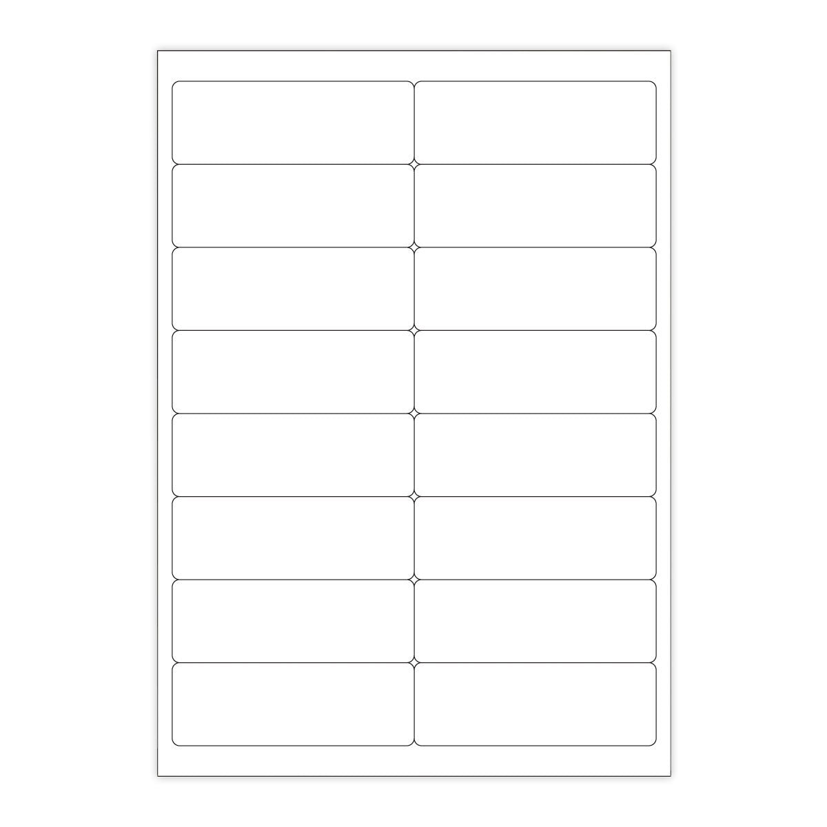 Vita självhäftande etiketter