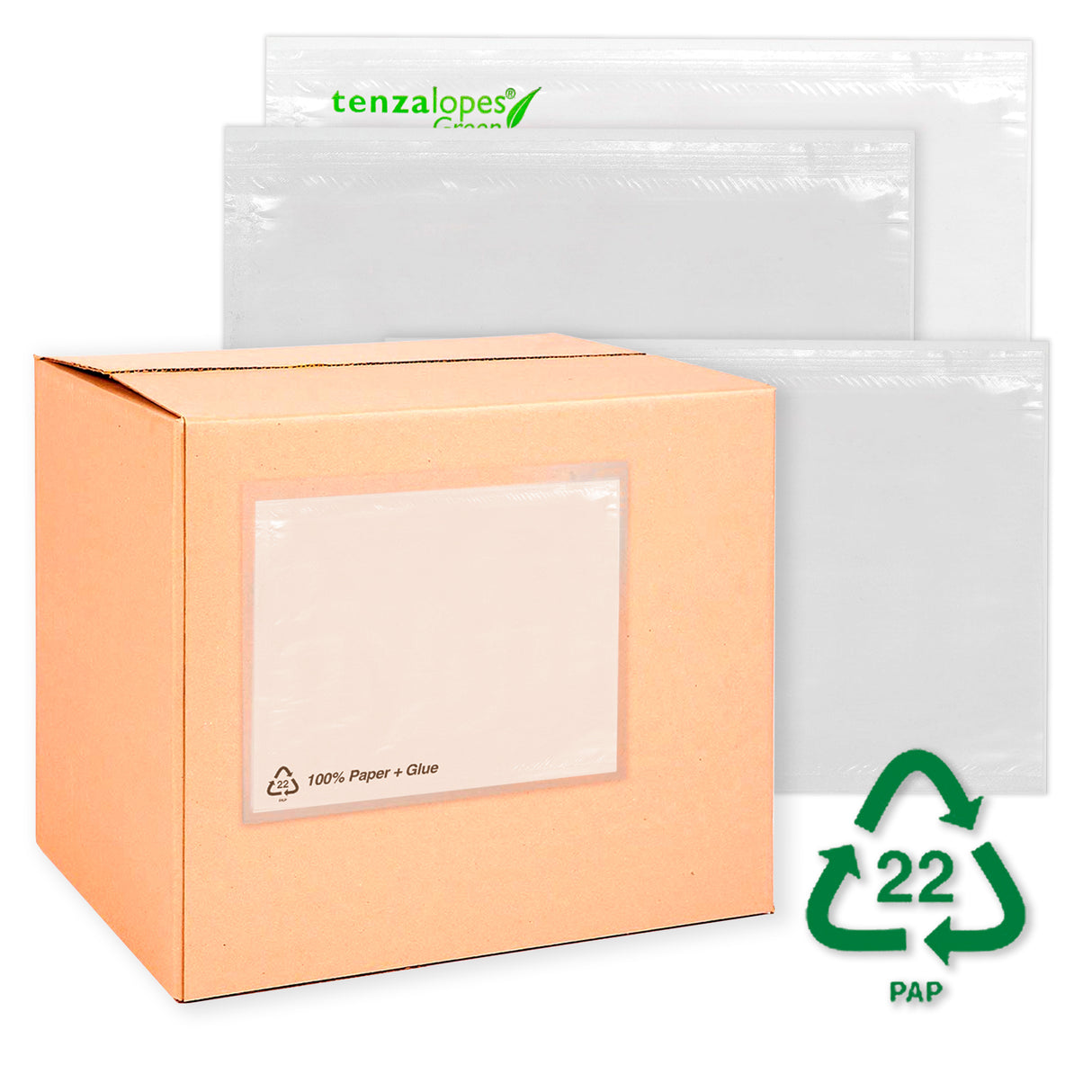 Otryckta Packsedelskuvert av papper