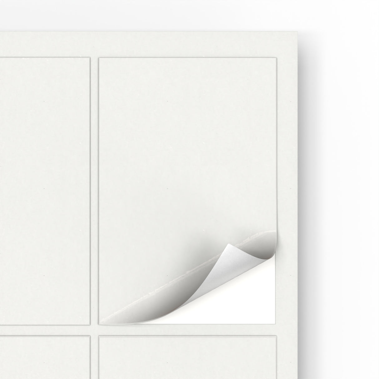 Rektangulära självhäftande etiketter