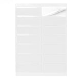 Rektangulära självhäftande etiketter