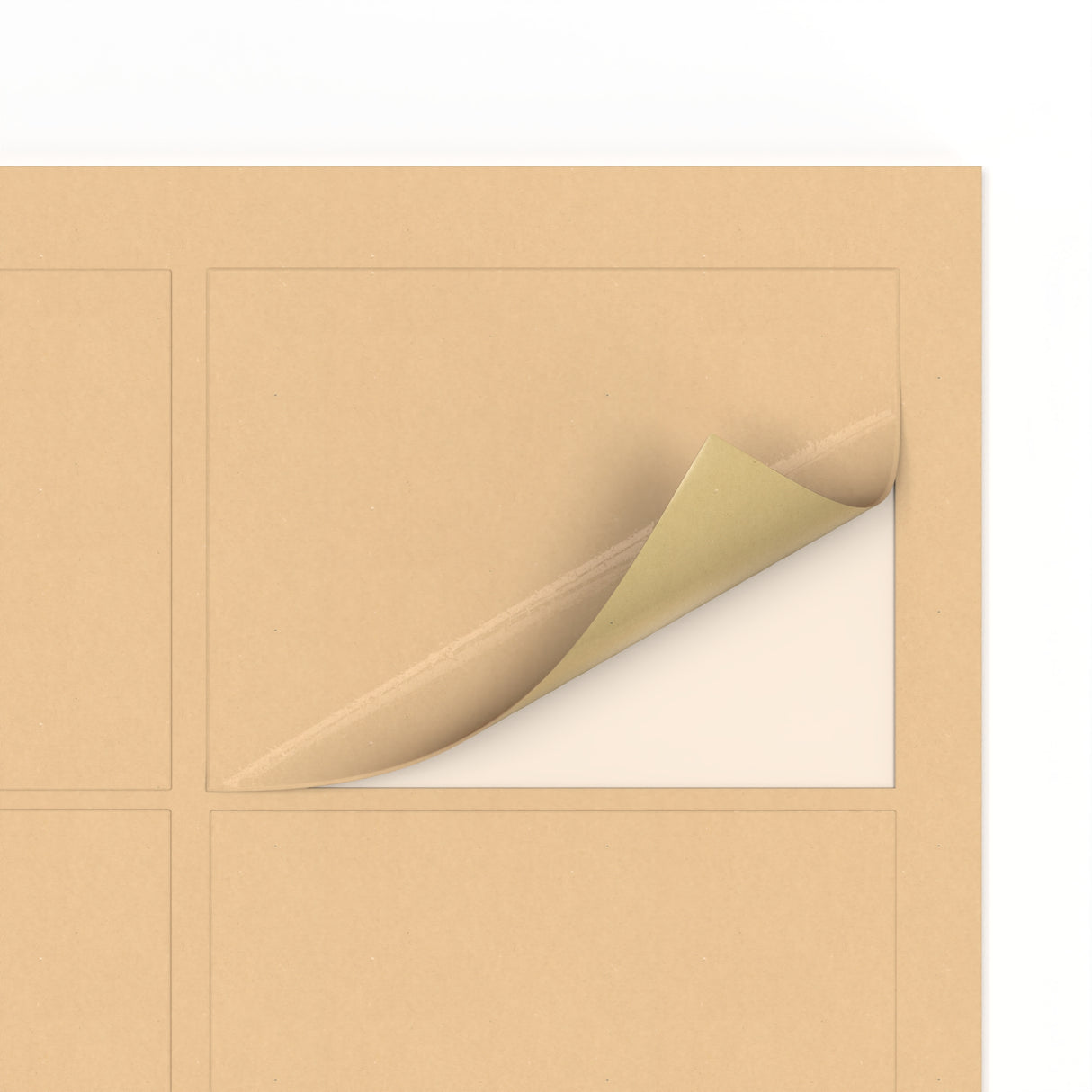 Rektangulära självhäftande etiketter