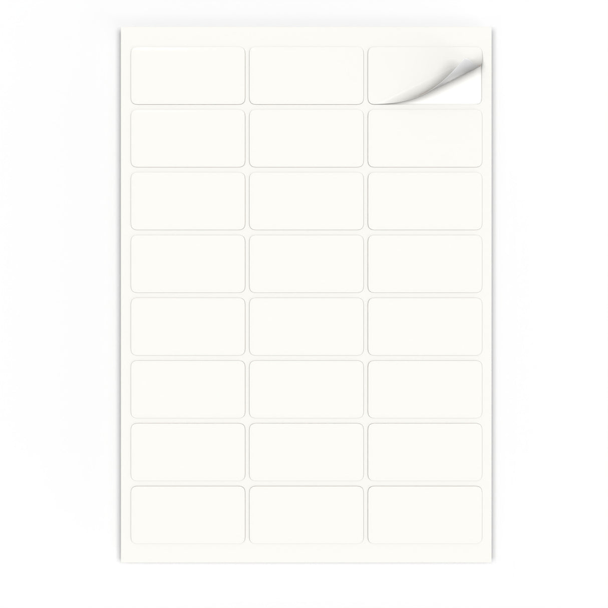 Rektangulära självhäftande etiketter
