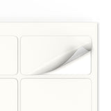 Rektangulära självhäftande etiketter