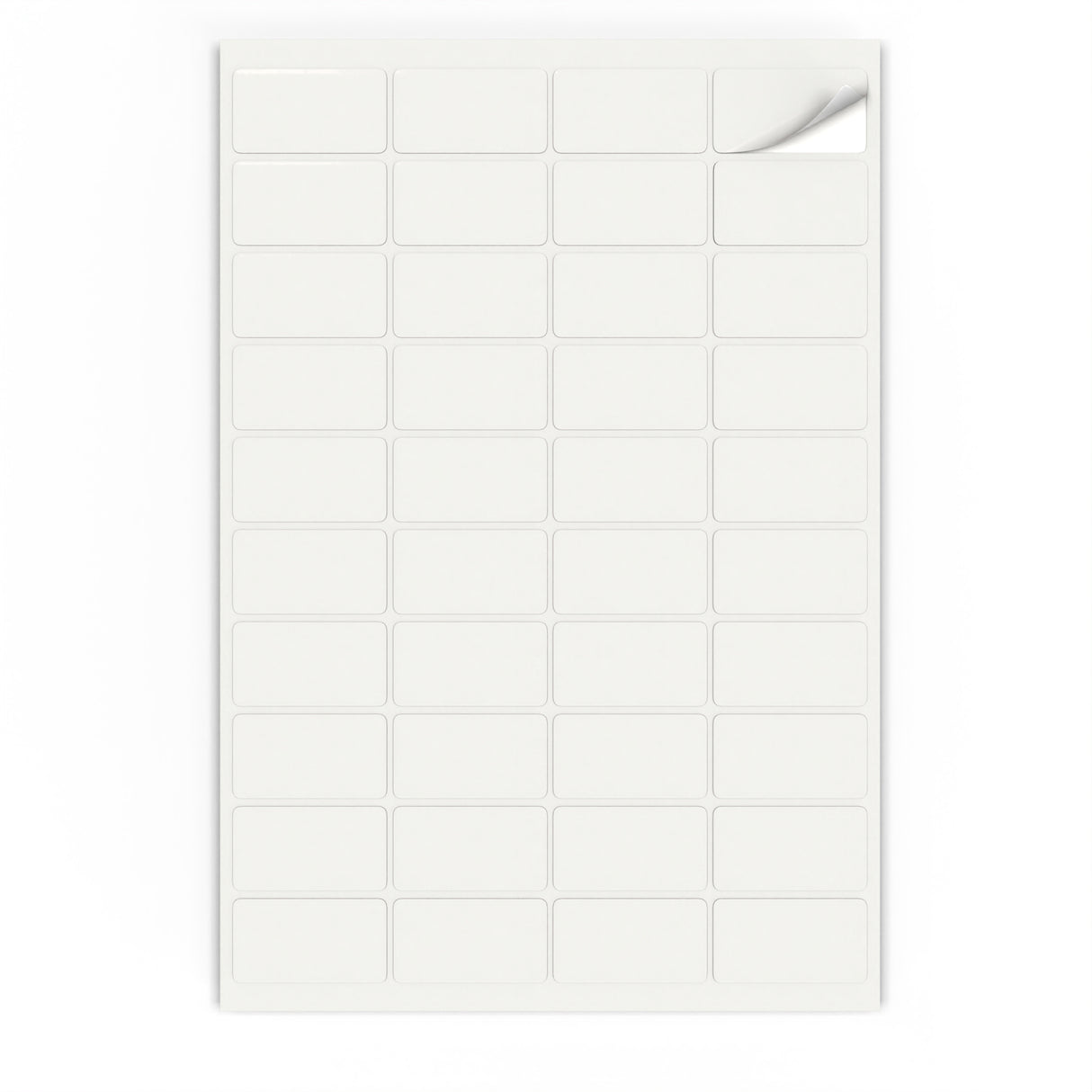 Rektangulära självhäftande etiketter