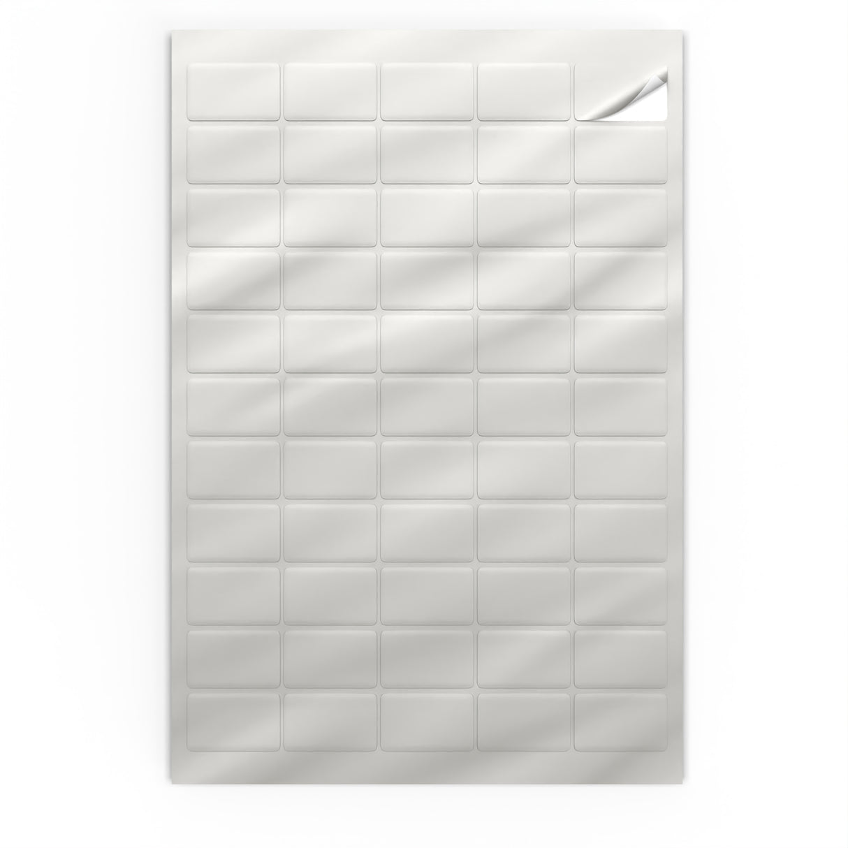 Rektangulära självhäftande etiketter