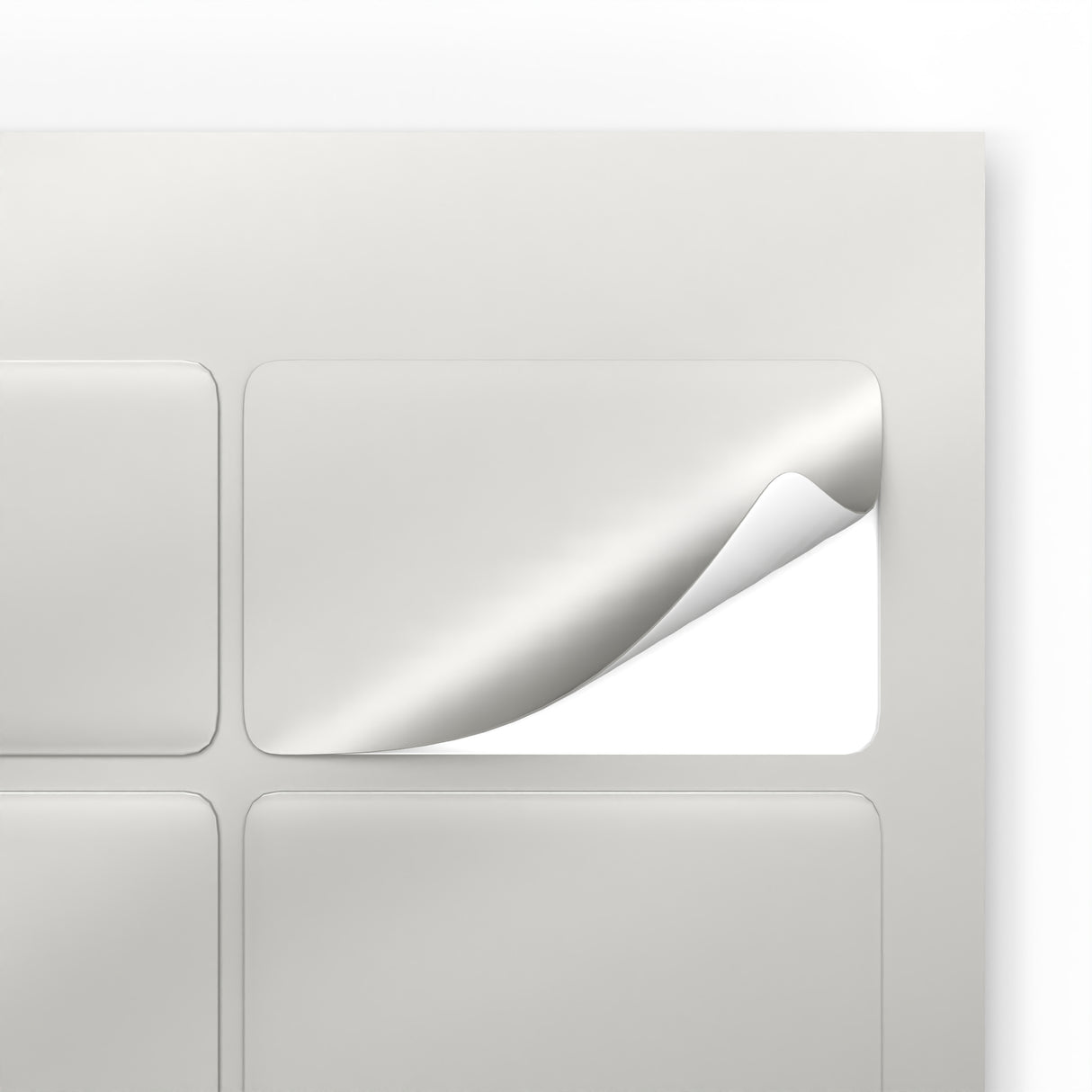 Rektangulära självhäftande etiketter