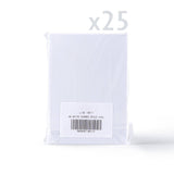 Vita tredelade kort med hamrad struktur och ovalt fönster – förpackning