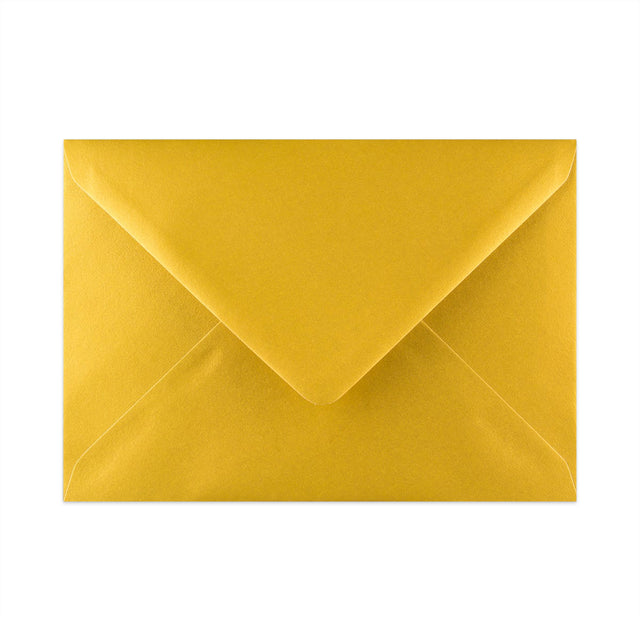 Metallic Gold Gummed V-Flap Greeting Card Envelope (133 x 184mm)