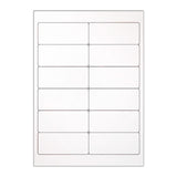 Vita självhäftande etiketter