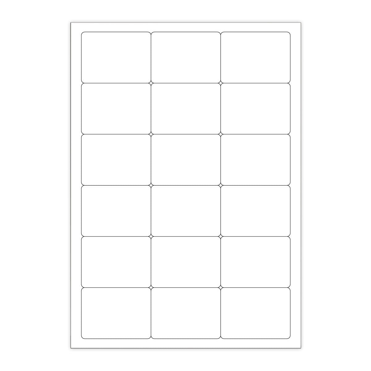 Vita självhäftande etiketter