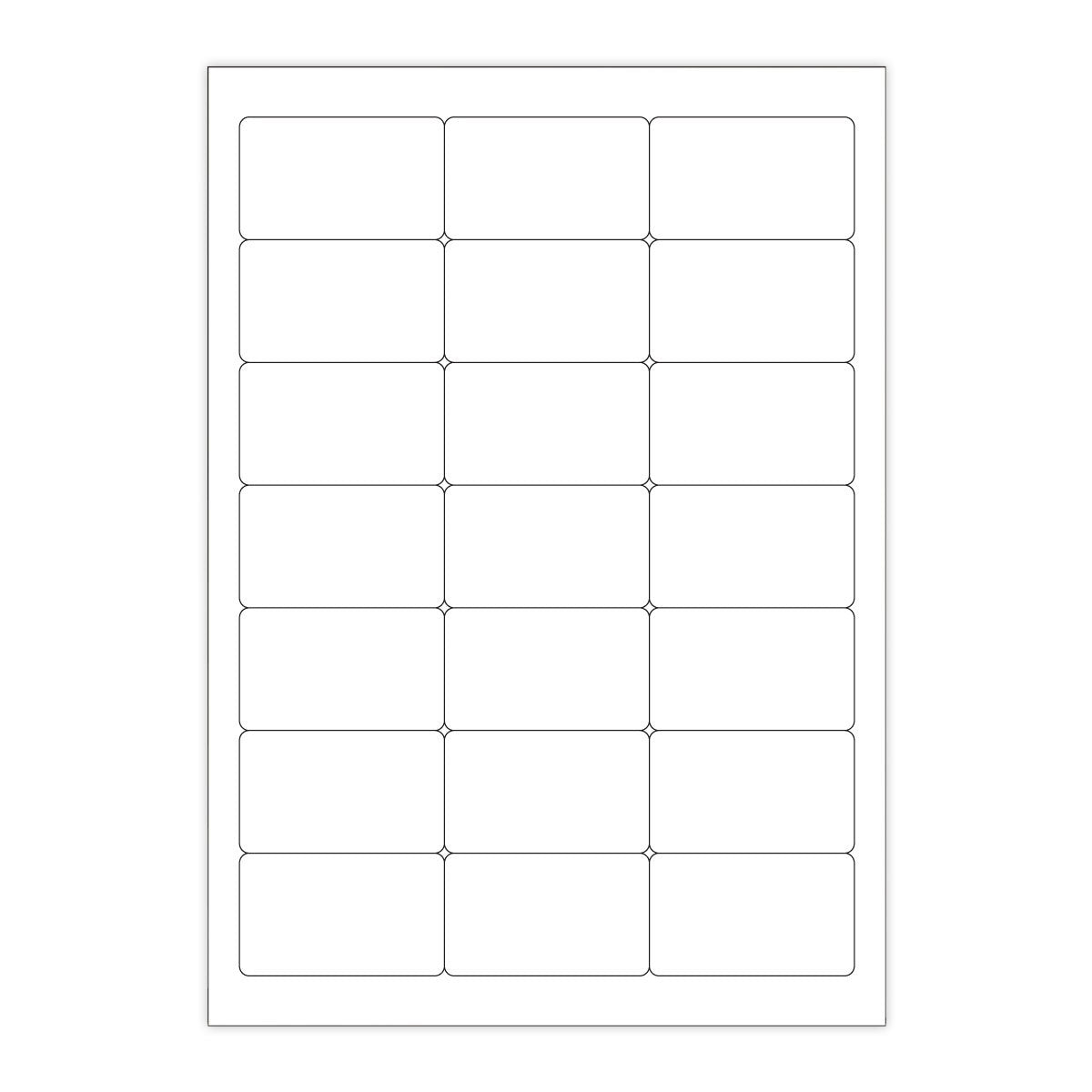 Vita självhäftande etiketter