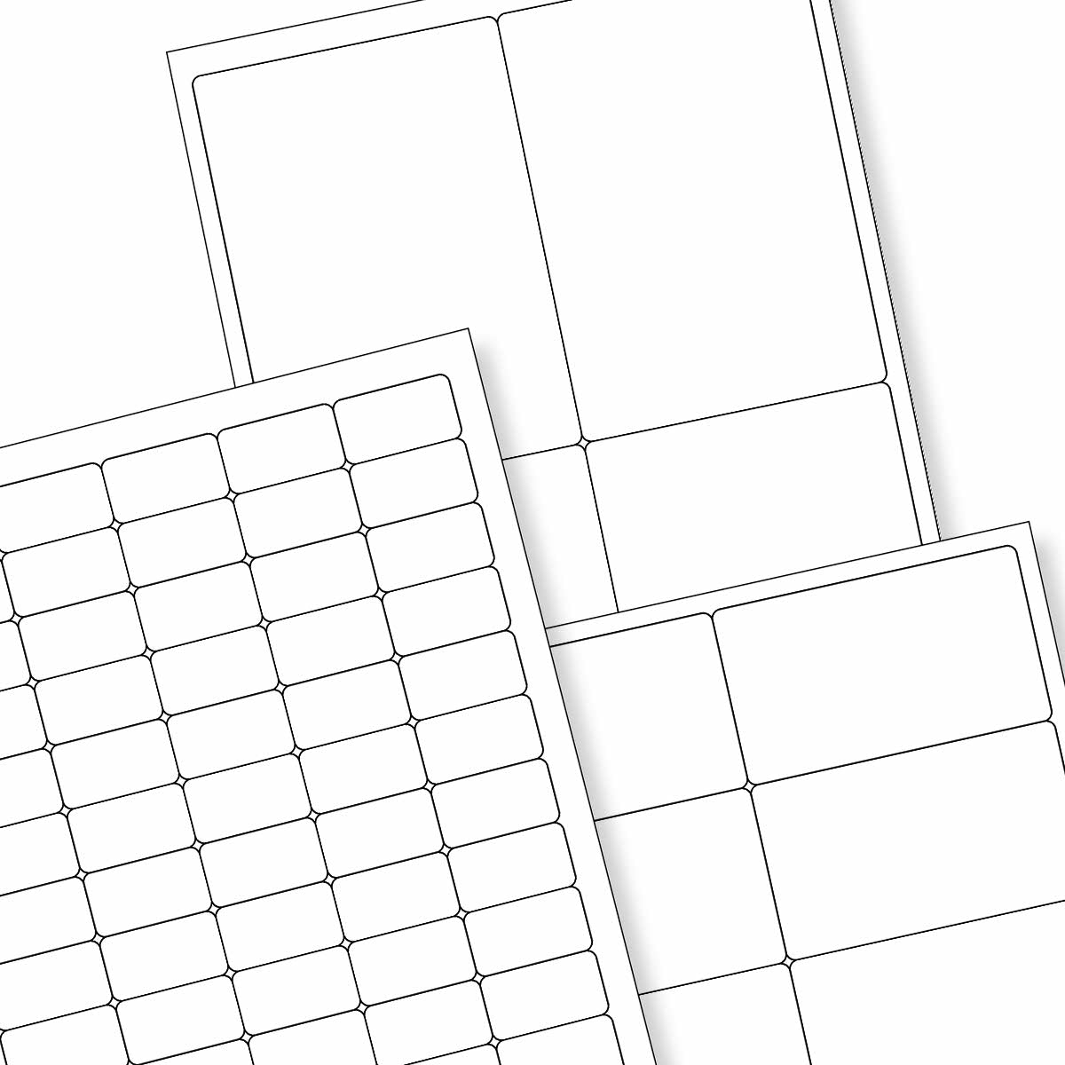 Vita självhäftande etiketter