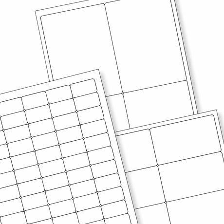 Vita självhäftande etiketter