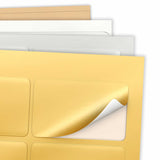 Rektangulära självhäftande etiketter